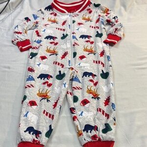 Holiday Fam Jams - Kids Patterned One Piece Pajama/Sleeper